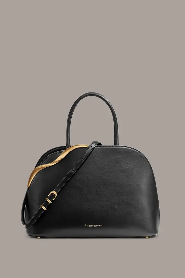 Women Crossbody Bags And Satchels Donna Karan MALVERNE SATCHEL Black