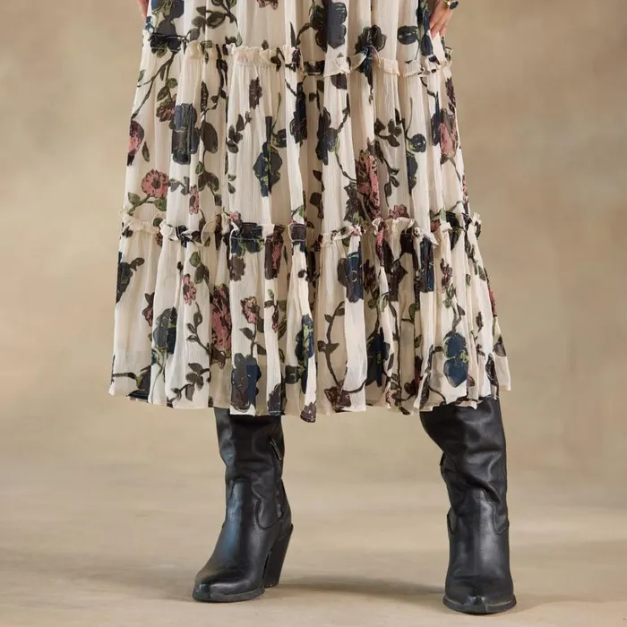 Women Delaney Midi Dress Floral Sundance Catalog Dresses and Jumpsuits