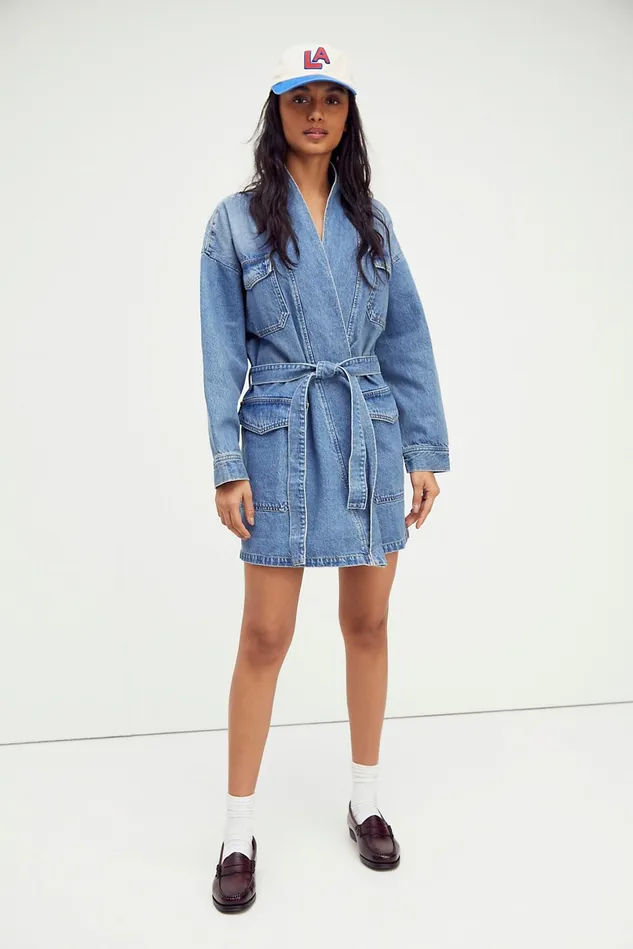 Women Denim Dresses Free People The Joaquin Dress Gilda