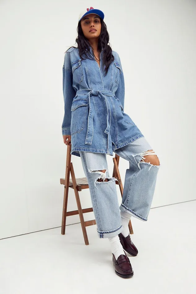 Women Denim Dresses Free People The Joaquin Dress Gilda