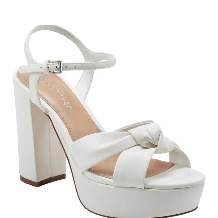 Women Deren Platform Sandal White Marc Fisher Sandals