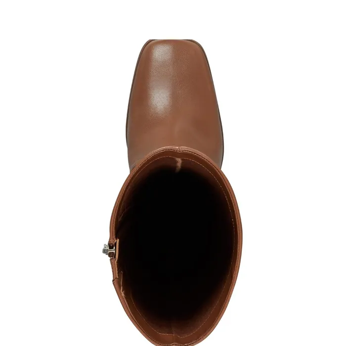 Women Dreeam Block Heeled Boot Tan Leather Marc Fisher Boots and Booties
