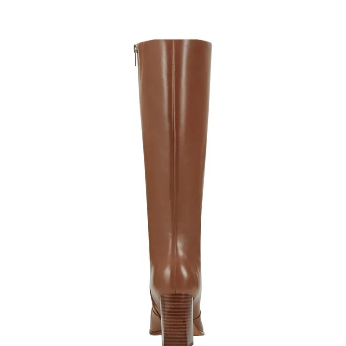 Women Dreeam Block Heeled Boot Tan Leather Marc Fisher Dress Boots