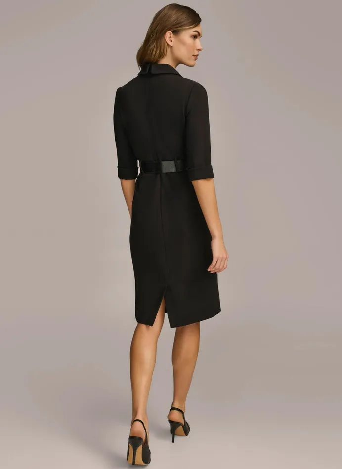Women Dresses And Jumpsuits Donna Karan BELTED SHEATH DRESS Black
