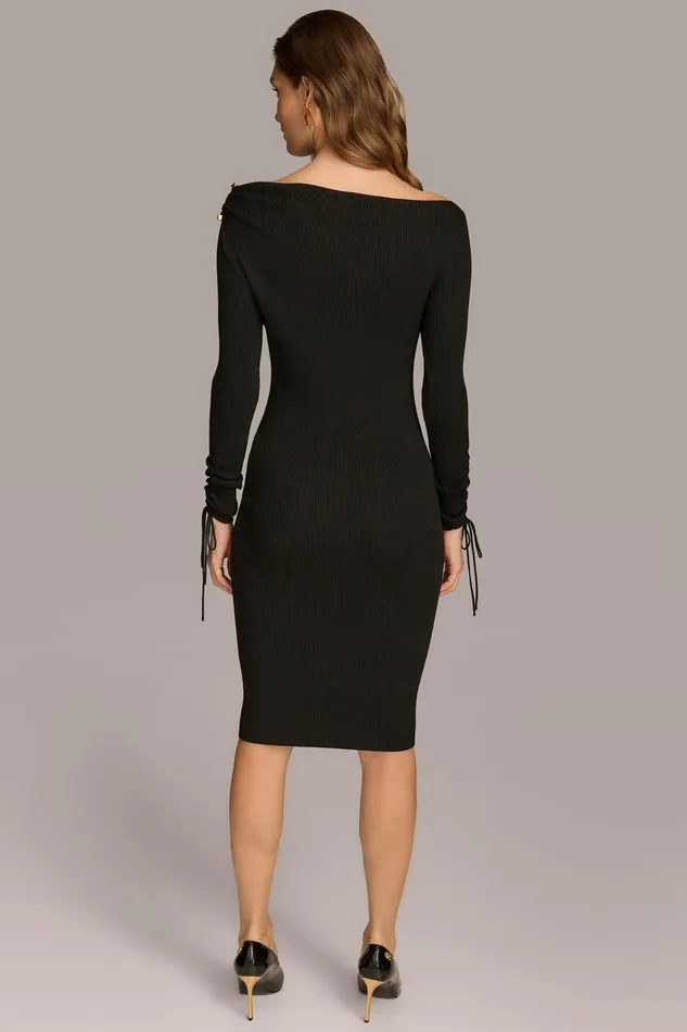 Women Dresses And Jumpsuits Donna Karan SWEATER DRESS Black