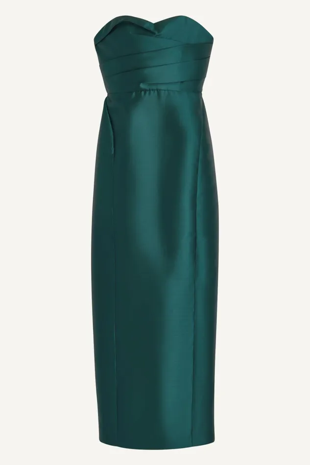 Women Dresses And Jumpsuits Donna Karan SWEETHEART NECKLINE GOWN Spruce