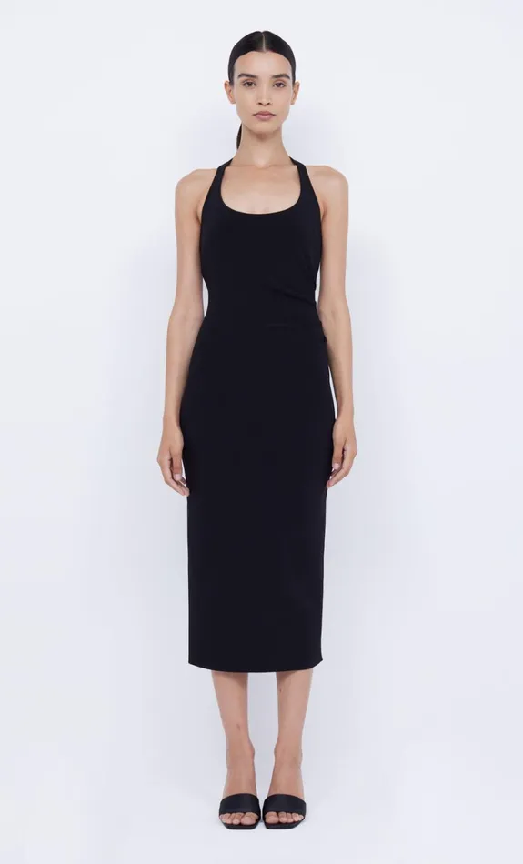 Women Dresses Bec Bridge CYNDIE HALTER MIDI DRESS Black
