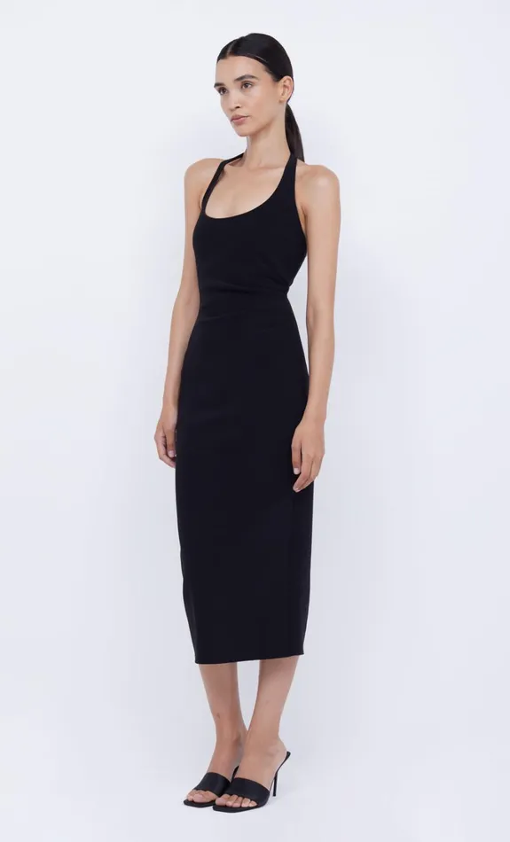 Women Dresses Bec Bridge CYNDIE HALTER MIDI DRESS Black