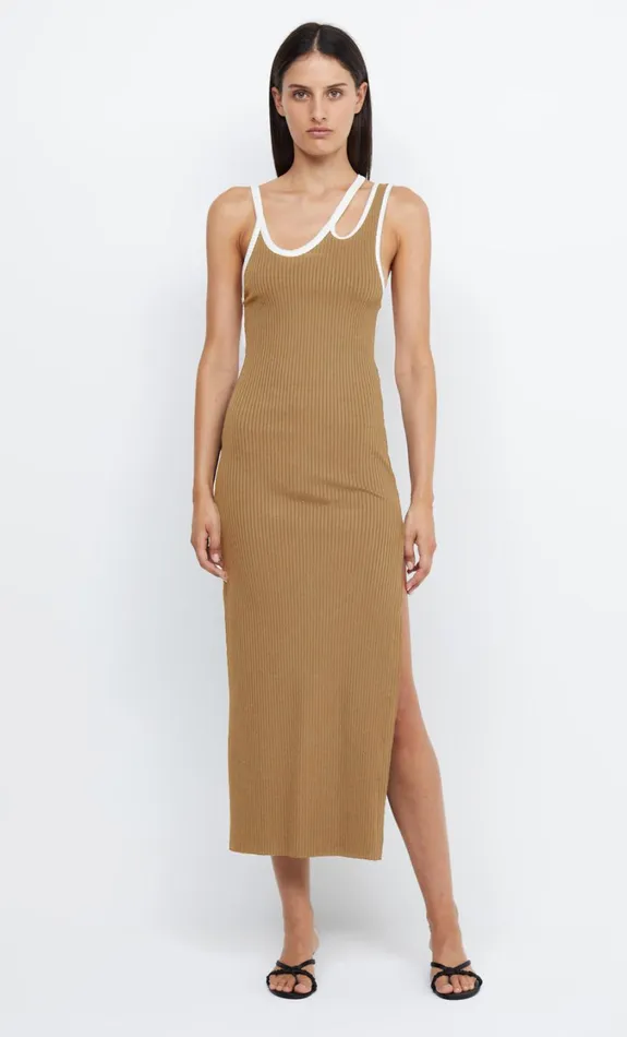Women Dresses Bec Bridge HARI BACKLESS MIDI DRESS Camelivory