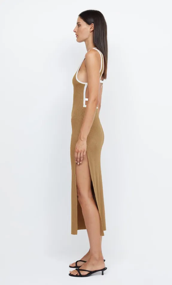 Women Dresses Bec Bridge HARI BACKLESS MIDI DRESS Camelivory