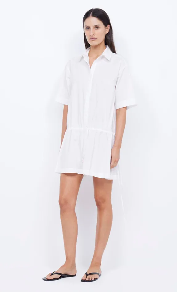 Women Dresses Bec Bridge LENNOX SHIRT MINI DRESS Ivory