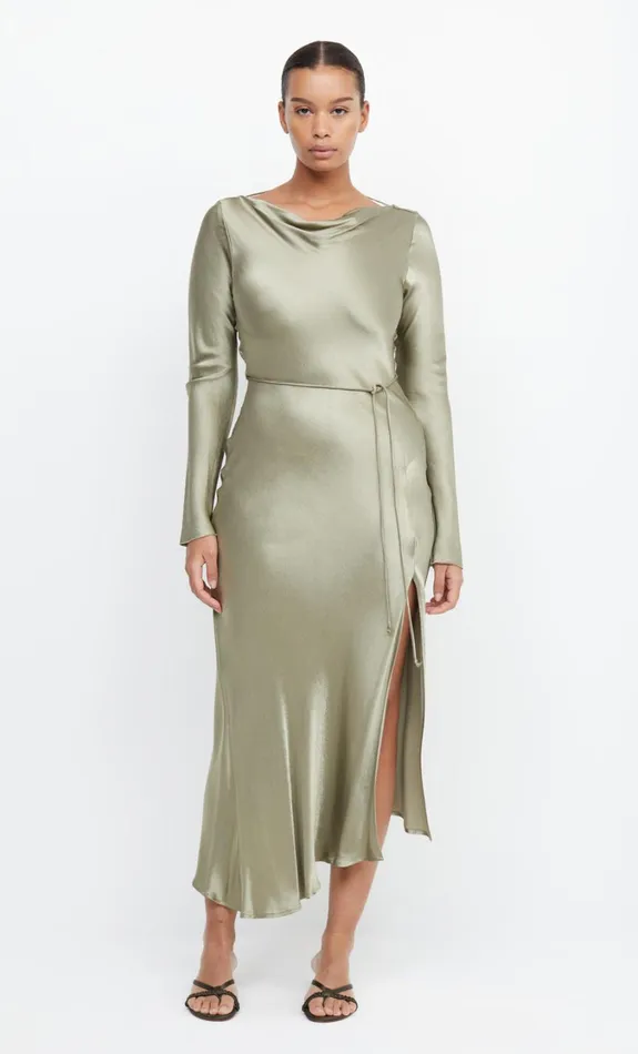 Women Dresses Bec Bridge MOON DANCE LONG SLEEVE MAXI DRESS Sage