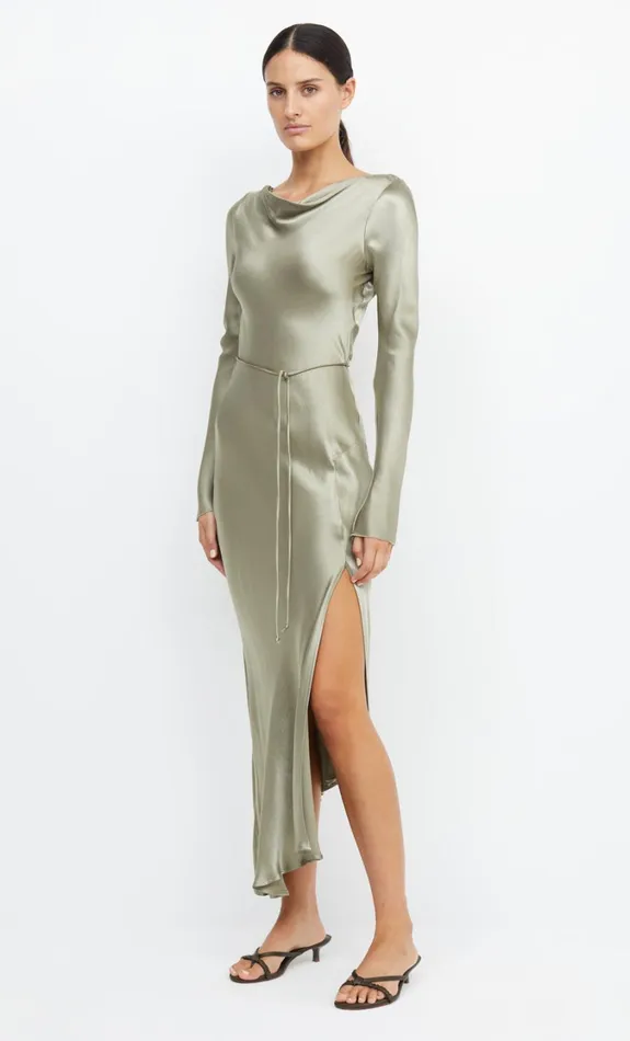 Women Dresses Bec Bridge MOON DANCE LONG SLEEVE MAXI DRESS Sage
