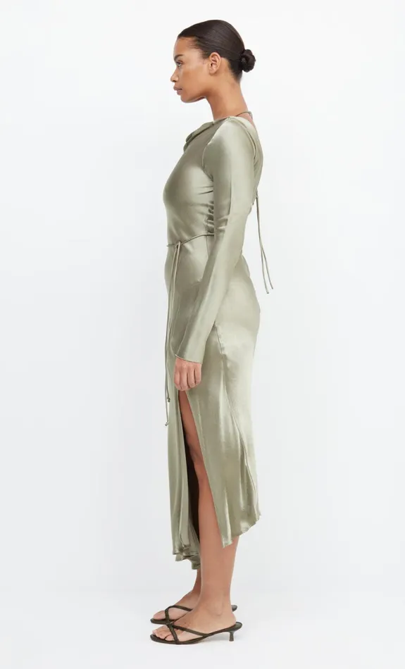 Women Dresses Bec Bridge MOON DANCE LONG SLEEVE MAXI DRESS Sage