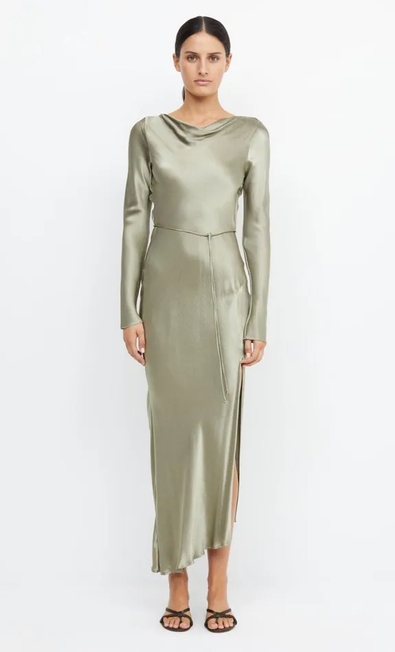 Women Dresses Bec Bridge MOON DANCE LONG SLEEVE MAXI DRESS Sage