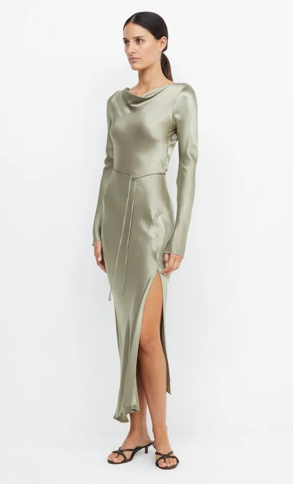 Women Dresses Bec Bridge MOON DANCE LONG SLEEVE MAXI DRESS Sage
