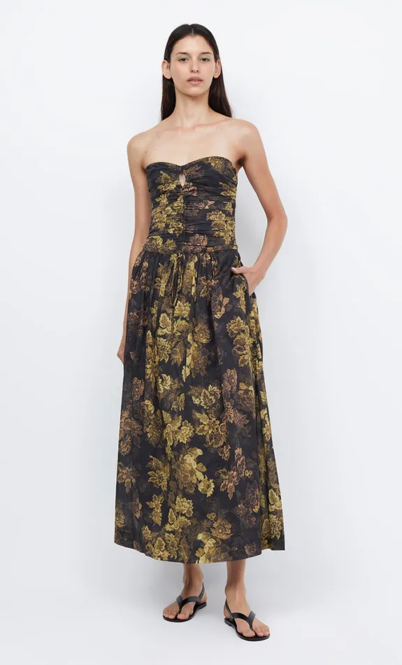 Women Dresses Bec Bridge PALMER STRAPLESS MAXI Jasper Floral