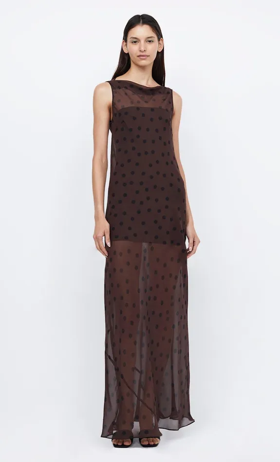 Women Dresses Bec Bridge TURNER BOATNECK MAXI DRESS Chocolateblack