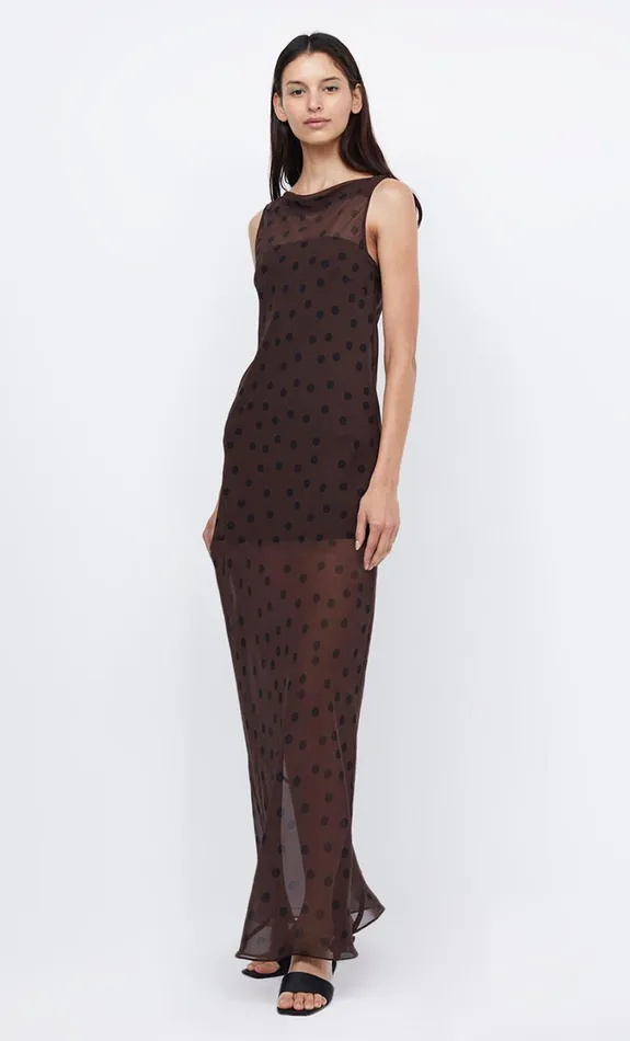 Women Dresses Bec Bridge TURNER BOATNECK MAXI DRESS Chocolateblack
