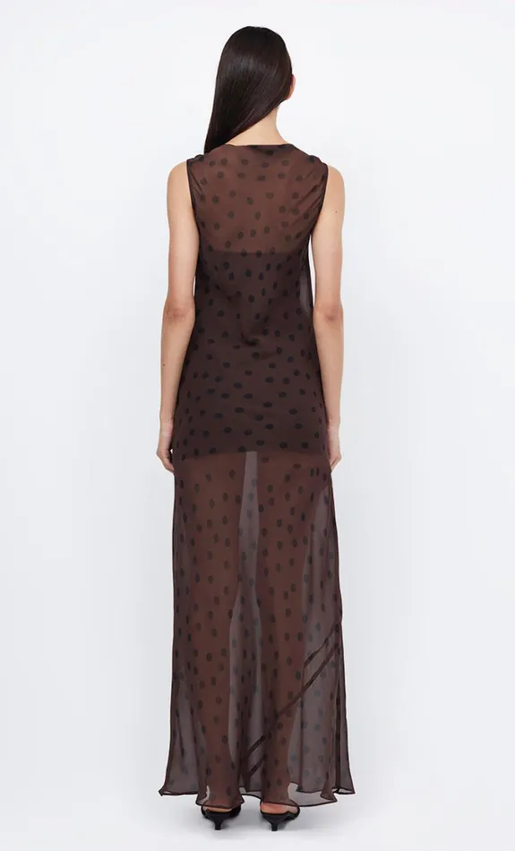 Women Dresses Bec Bridge TURNER BOATNECK MAXI DRESS Chocolateblack