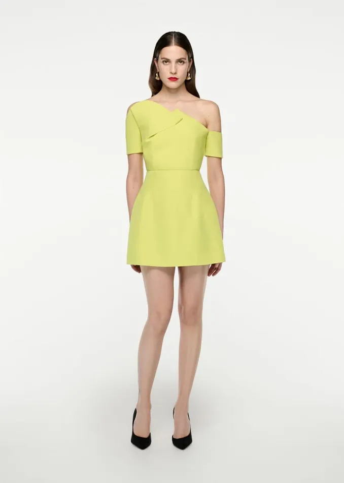 Women Dresses Roland Mouret Asymmetric Silk Wool Mini Dress