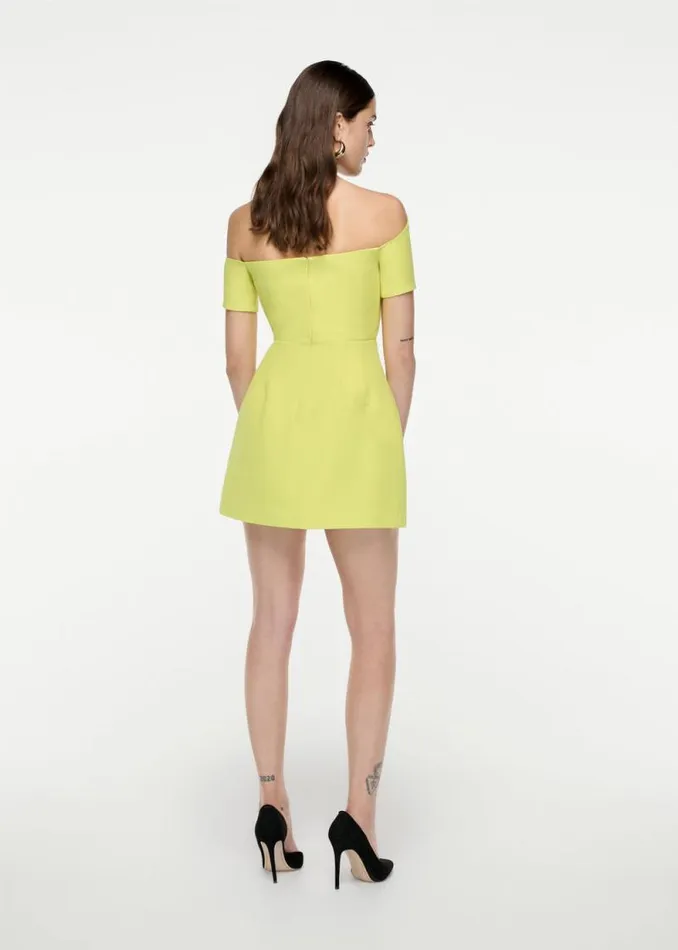 Women Dresses Roland Mouret Asymmetric Silk Wool Mini Dress