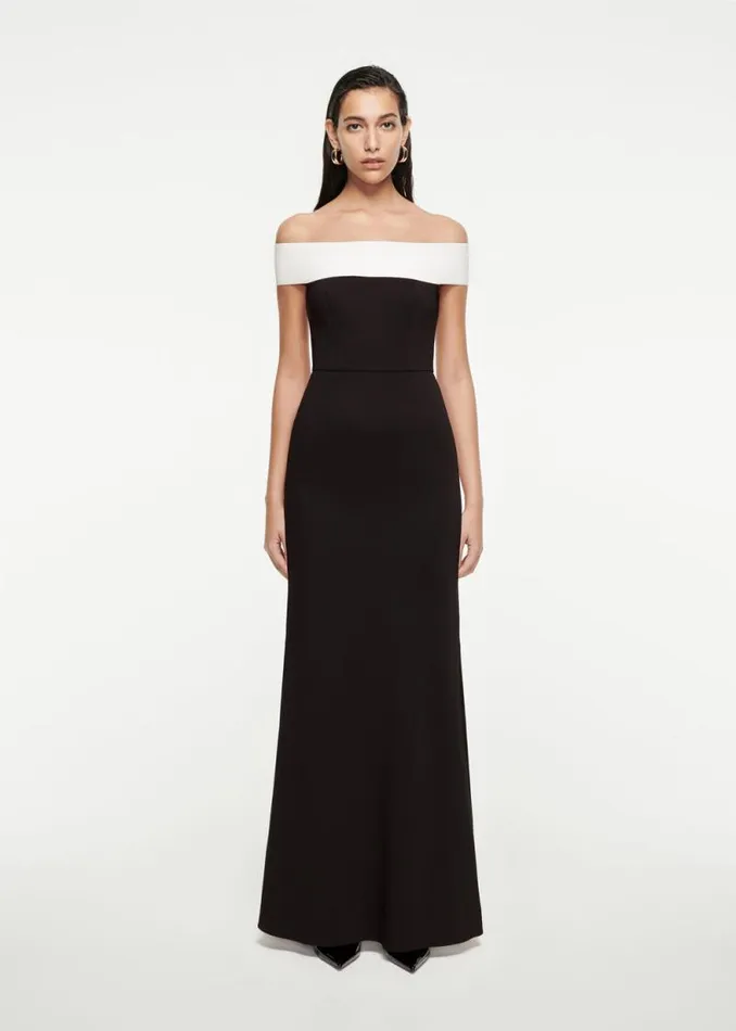 Women Dresses Roland Mouret OffTheShoulder StretchCady Gown