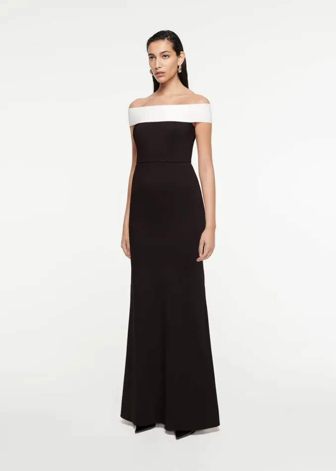 Women Dresses Roland Mouret OffTheShoulder StretchCady Gown