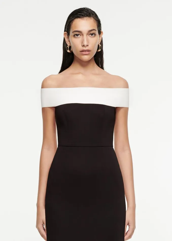 Women Dresses Roland Mouret OffTheShoulder StretchCady Gown