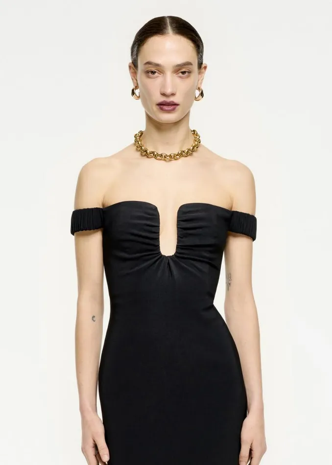 Women Dresses Roland Mouret Off The Shoulder Stretch Cady Midi Dress