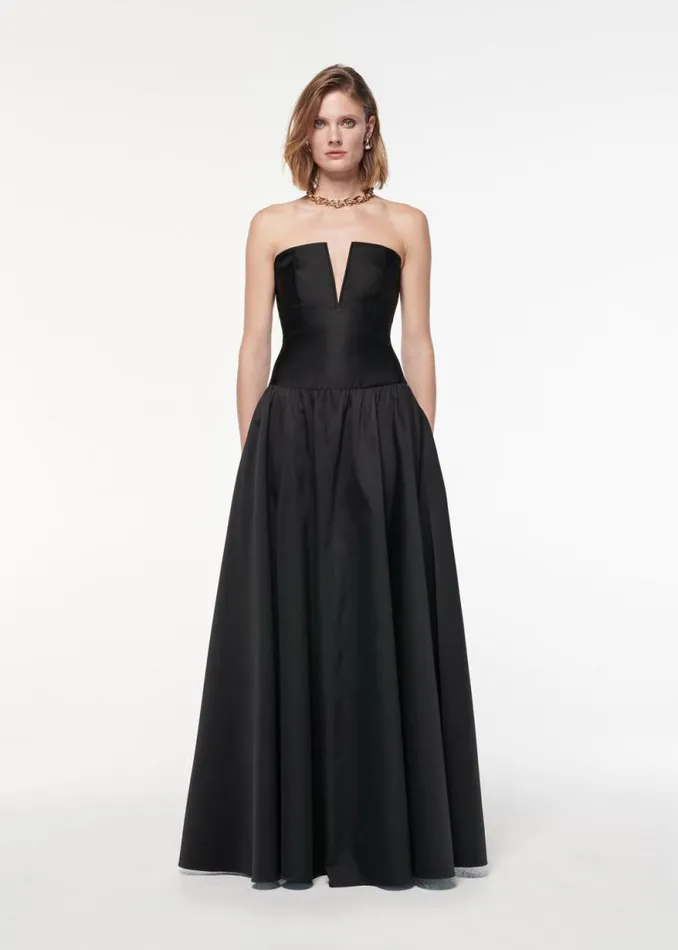 Women Dresses Roland Mouret Strapless Taffeta Gown