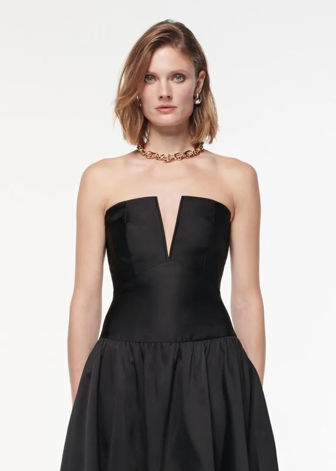Women Dresses Roland Mouret Strapless Taffeta Gown