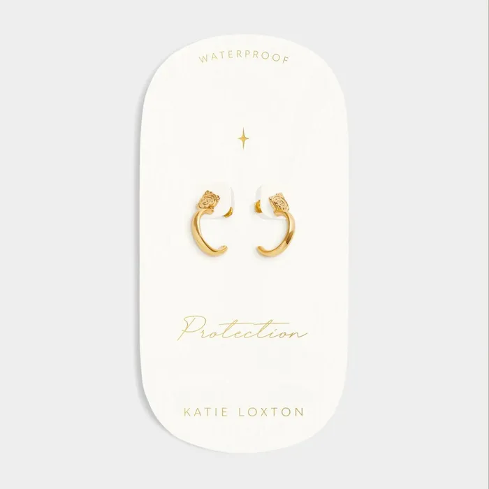 Women Earrings Katie Loxton Protection039 Waterproof Gold Charm Hoop Earrings