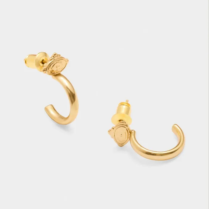 Women Earrings Katie Loxton Protection039 Waterproof Gold Charm Hoop Earrings