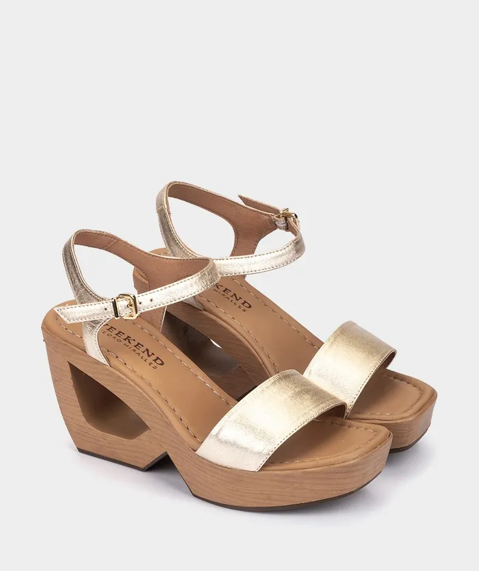 Women Edna Metallic 8211 Heeled Sandals Pedro Miralles