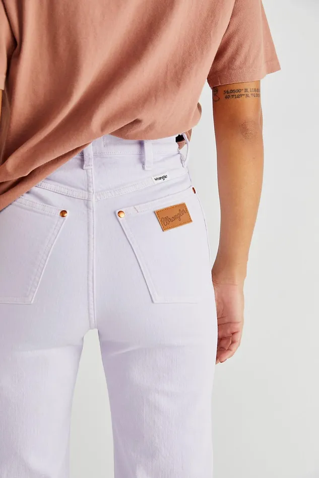 Women Flare Jeans Free People Wrangler Wanderer High Rise Flare Jeans Lavender Fog