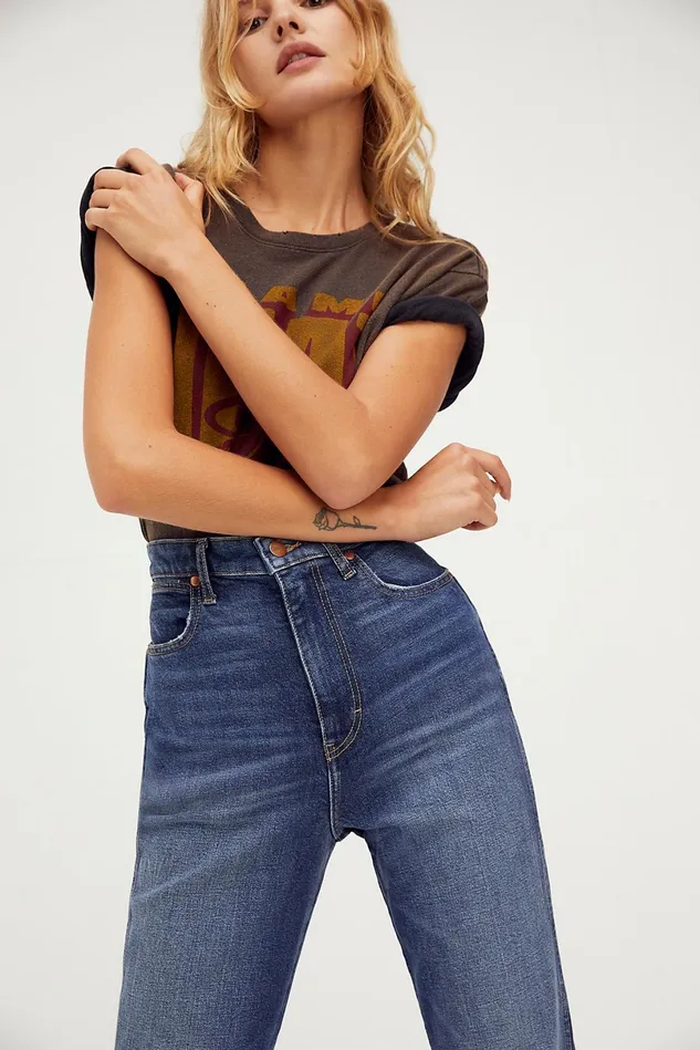 Women Flare Jeans Free People Wrangler Westward 626 High Rise Bootcut Jeans Twin Bridges
