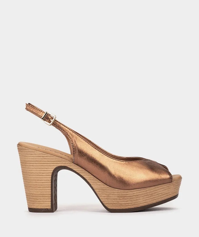 Women Floriana Metallic 8211 Heeled Sandals Pedro Miralles
