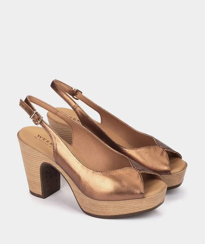Women Floriana Metallic 8211 Heeled Sandals Pedro Miralles