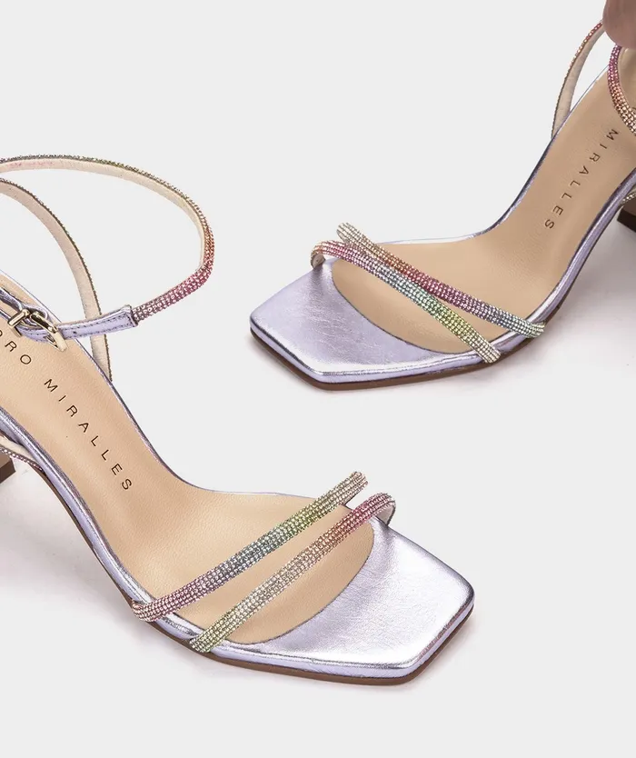 Women Florida Metallic 8211 Heeled Sandals Pedro Miralles