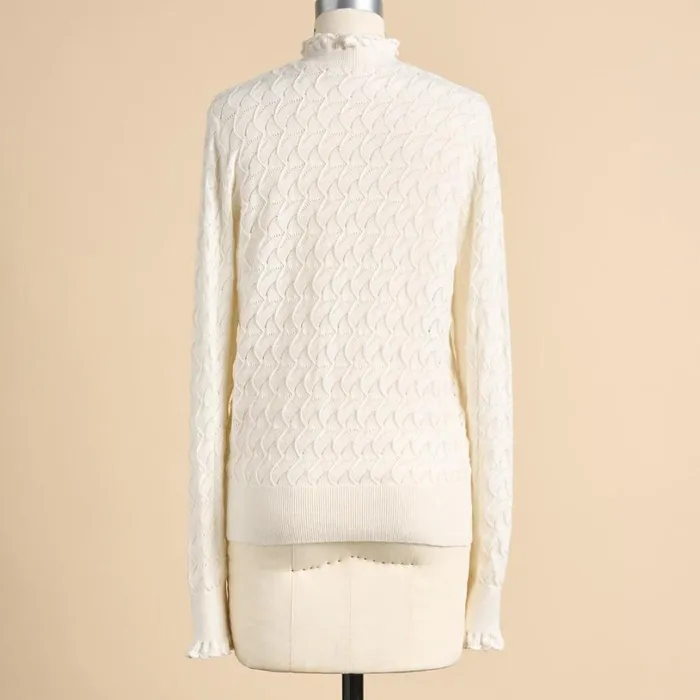 Women Frances Ruffle Turtleneck Cinnabar Sundance Catalog Sweaters Women Frances Ruffle Turtleneck Cinnabar Sundance Catalog Sweaters