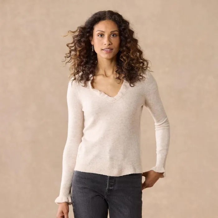 Women Gisella Ruffle Sweater Waterfall Sundance Catalog Sweaters Women Gisella Ruffle Sweater Waterfall Sundance Catalog Sweaters