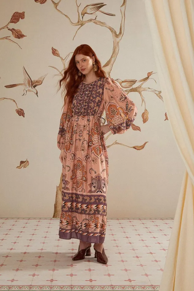 Women Glam Tapestry Burgundy Long Sleeve Maxi Dress Glam Tapestry Burgundy FARM Rio Maxi Dresses Women Glam Tapestry Burgundy Long Sleeve Maxi Dress Glam Tapestry Burgundy FARM Rio Maxi Dresses