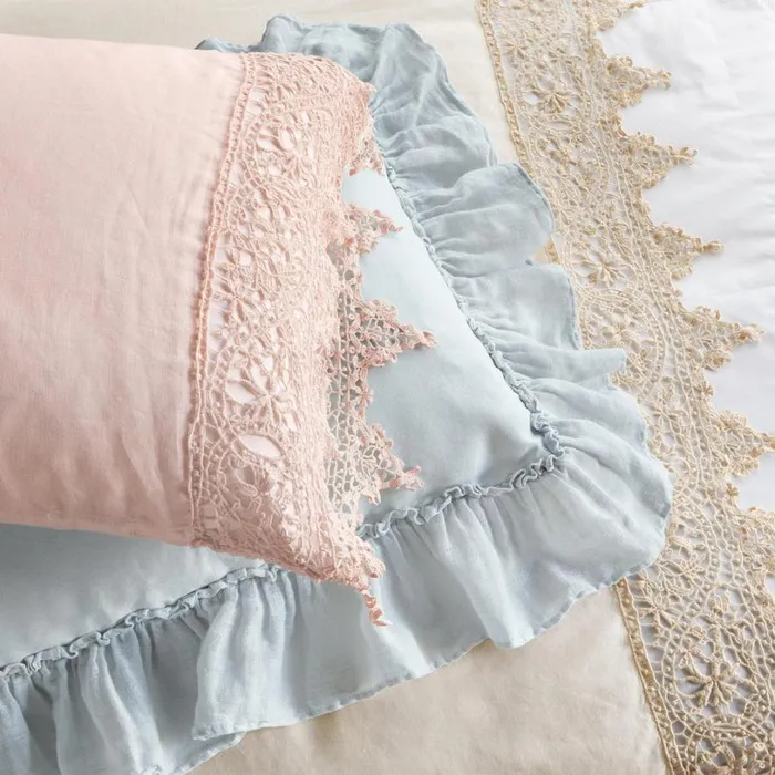 Women Gossamer Linen Lace Flat Sheet Cenote Sundance Catalog Bedding and Bath Women Gossamer Linen Lace Flat Sheet Cenote Sundance Catalog Bedding and Bath