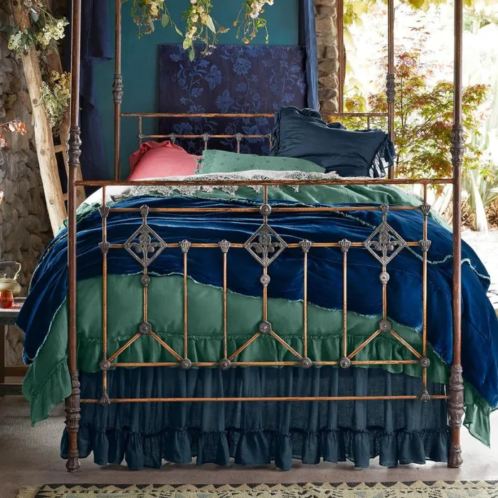 Women Gossamer Linen Ruffle Bedskirt Sea Sundance Catalog Bedding and Bath Women Gossamer Linen Ruffle Bedskirt Sea Sundance Catalog Bedding and Bath