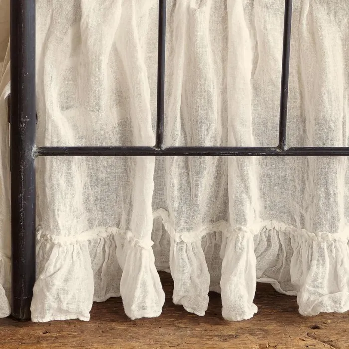 Women Gossamer Linen Ruffle Bedskirt Sea Sundance Catalog Bedding and Bath Women Gossamer Linen Ruffle Bedskirt Sea Sundance Catalog Bedding and Bath