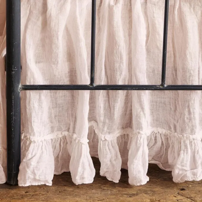 Women Gossamer Linen Ruffle Bedskirt Sea Sundance Catalog Bedding and Bath Women Gossamer Linen Ruffle Bedskirt Sea Sundance Catalog Bedding and Bath