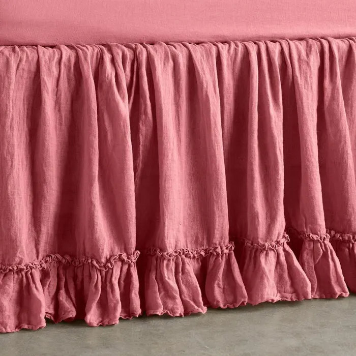 Women Gossamer Linen Ruffle Bedskirt Sea Sundance Catalog Bedding and Bath Women Gossamer Linen Ruffle Bedskirt Sea Sundance Catalog Bedding and Bath