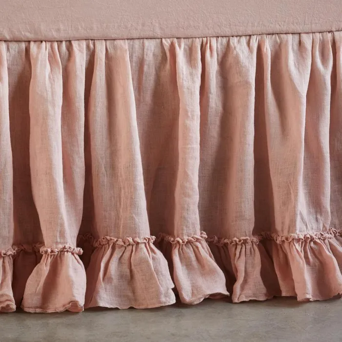 Women Gossamer Linen Ruffle Bedskirt Sea Sundance Catalog Bedding and Bath Women Gossamer Linen Ruffle Bedskirt Sea Sundance Catalog Bedding and Bath