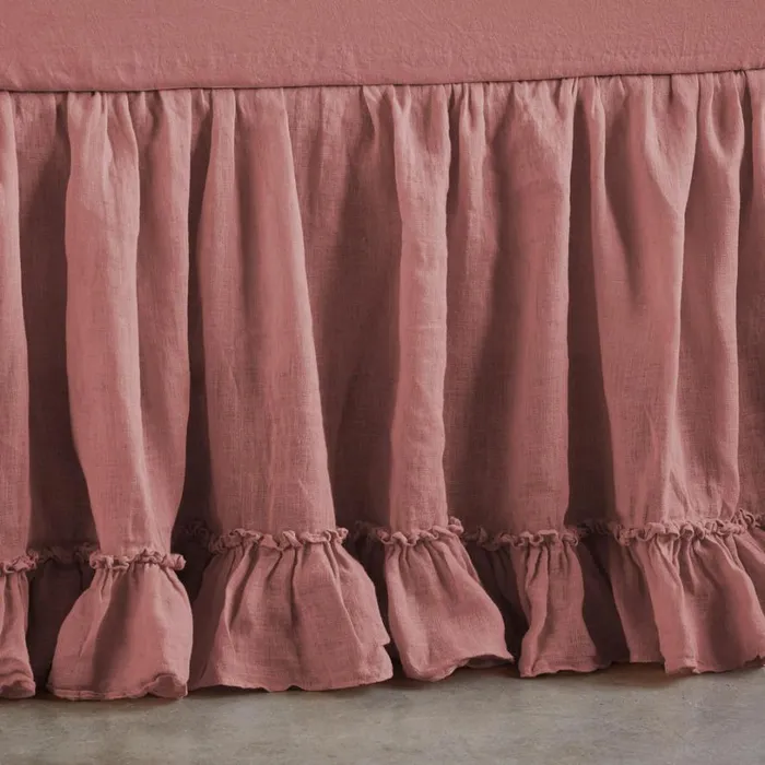 Women Gossamer Linen Ruffle Bedskirt Sea Sundance Catalog Bedding and Bath Women Gossamer Linen Ruffle Bedskirt Sea Sundance Catalog Bedding and Bath